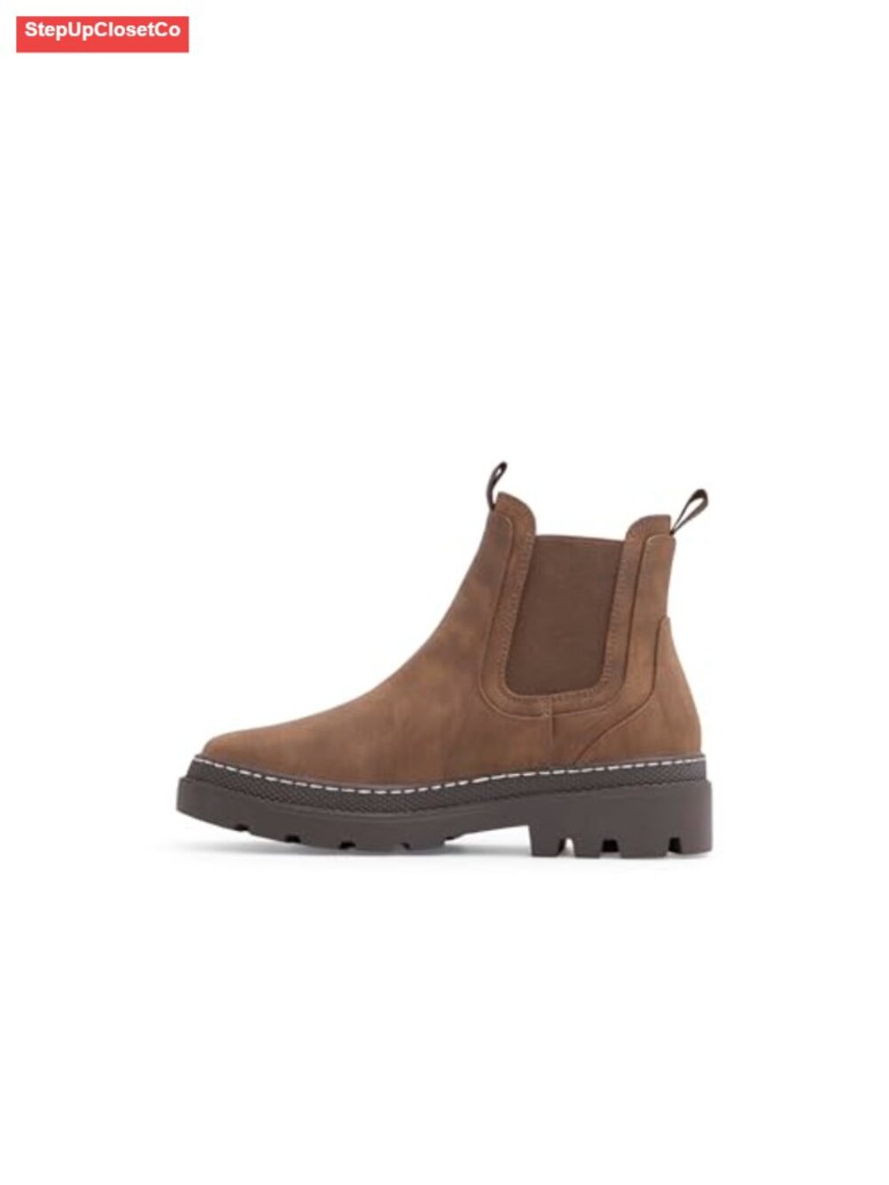 Waterproof Slip-On Ankle Boots Chunky Lug Sole Chelsea Booties